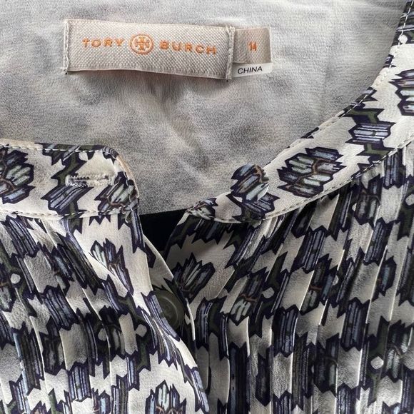 Tory Burch Womens Silk Ballet Crystals Abstract Shift Dress Multi-Color Medium - Picture 11 of 14